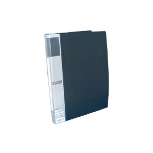 （業務用セット） u green クリヤーファイルA4 A4判タテ型（40ポケット） CR-CFR40-B 黒 1冊入 【×6セット】