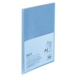 （業務用セット） たんぽぽ A4クリアーファイル A4判タテ型（10ポケット） 109991010 ブルー 1冊入 【×20セット】
