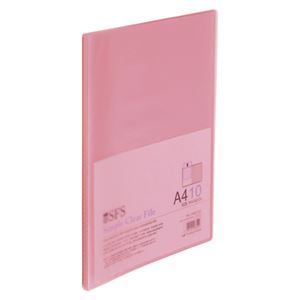 （業務用セット） たんぽぽ A4クリアーファイル A4判タテ型（10ポケット） 109991020 ピンク 1冊入 【×20セット】