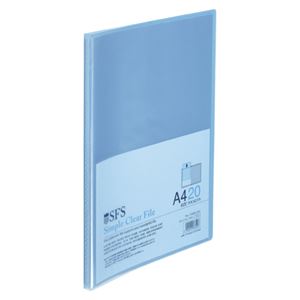 （業務用セット） たんぽぽ A4クリアーファイル A4判タテ型（20ポケット） 109991040 ブルー 1冊入 【×20セット】
