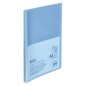 （業務用セット） たんぽぽ A4クリアーファイル A4判タテ型（30ポケット） 109991070 ブルー 1冊入 【×10セット】