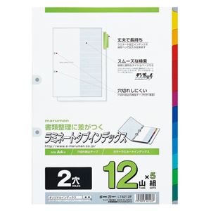（業務用セット） マルマン ラミネートタブインデックス 2穴（穴補強型） LT4212F 5組入 【×2セット】