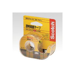 （業務用セット） 住友スリーエム スコッチ[R]透明両面テープ 裏紙（はく離紙）なし W-18 1個入 【×5セット】