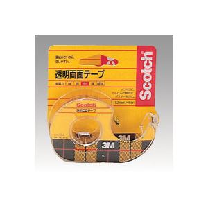 （業務用セット） 住友スリーエム スコッチ[R]透明両面テープ 裏紙（はく離紙）なし W-12 1個入 【×10セット】