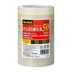 （業務用セット） 住友スリーエム スコッチ[R]透明粘着テープ 500シリーズ （大巻）巻芯径76mm 500-3-15-10P 10巻入 【×3セット】