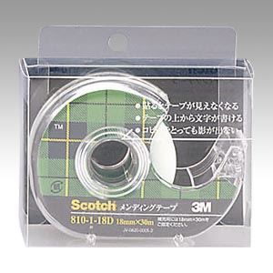 （業務用セット） 住友スリーエム スコッチ[R]メンディングテープ （小巻）テープカッター付き 巻芯径25mm 810-1-18D 1個入 【×5セット】