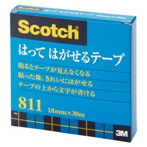 （業務用セット） 住友スリーエム スコッチ[R]はってはがせるテープ （大巻）巻芯径76mm 811-3-18 1巻入 【×10セット】