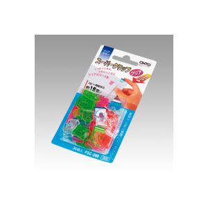 （業務用セット） オート スーパークリップ クリア PSC-300 ブルー ピンク オレンジ グリーン クリア 36個入 【×10セット】