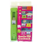 （業務用セット） オート スマイルガチャック 中 GS-500S-GN グリーン 1個入 【×5セット】
