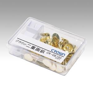 （業務用セット） 二重画鋲 CR-GB100-BRS 60本入 【×50セット】