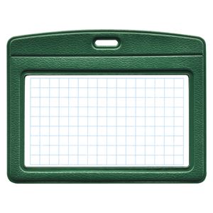 （業務用セット） オープン レザー調吊り下げ名札 ケース NB-360C-GN 緑 1枚入 【×10セット】