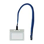 （業務用セット） 西敬 マイティループエコノミー名札 名刺型 MLE-332 B 青 1枚入 【×10セット】