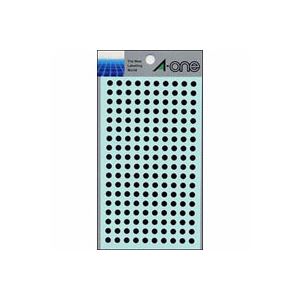 （業務用セット） エーワン カラーラベル 丸型5mm径 07069 黒 1P9シート（1800片）入 【×10セット】