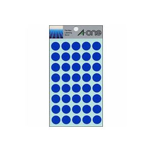 （業務用セット） エーワン カラーラベル 丸型15mm径 07022 青 1P14シート（560片）入 【×10セット】