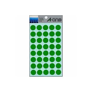 （業務用セット） エーワン カラーラベル 丸型15mm径 07023 緑 1P14シート（560片）入 【×10セット】