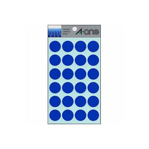 （業務用セット） エーワン カラーラベル 丸型20mm径 07042 青 1P14シート（336片）入 【×10セット】