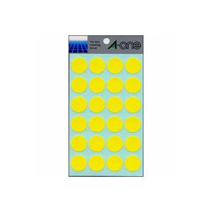 （業務用セット） エーワン カラーラベル 丸型20mm径 07044 黄 1P14シート（336片）入 【×10セット】