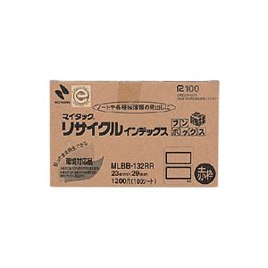 （業務用セット） ニチバン マイタック[R] リサイクルインデックス OA対応 ブンボックス[TM] インクジェットプリンタ対応 MLBB-132RR 赤枠 1箱入 【×3セット】