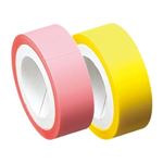 （業務用セット） ヤマト メモックロールテープフィルムタイプ 詰替用テープ RF-15H-6E パステルピンク・イエロー 各1巻入 【×5セット】