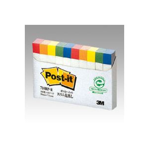 （業務用セット） 住友スリーエム ポストイット[R] 単品 横7.5×縦50mm 710RP-R 色帯5色 10個入 【×10セット】