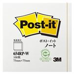 （業務用セット） 住友スリーエム ポストイット[R] 再生紙 1個入り 横75×縦75mm 654RP-W 白 1個入 【×10セット】