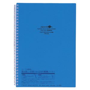 （業務用セット） リヒトラブ AQUA DROPs ツイストリング・ノート セミB5判 N-1608-8 青 1冊入 【×10セット】