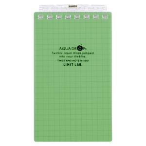 （業務用セット） リヒトラブ AQUA DROPs ツイストリング・ノート（メモサイズ） N-1661-6 黄緑 1冊入 【×10セット】