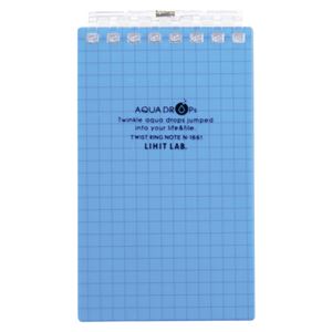 （業務用セット） リヒトラブ AQUA DROPs ツイストリング・ノート（メモサイズ） N-1661-8 青 1冊入 【×10セット】
