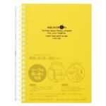 （業務用セット） リヒトラブ AQUA DROPs ツイストリング・ノート B6判 N-1667-5 黄 1冊入 【×5セット】
