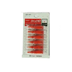 （業務用セット） サンビー 補充インク クイックネーム専用補充液 QTI-001 朱 6本入 【×10セット】
