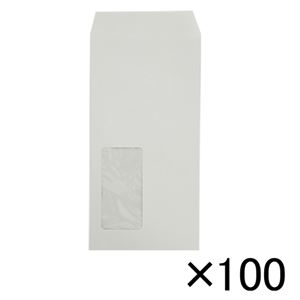 （業務用セット） 寿堂 マド付封筒 100枚入 03294 グレー 【×3セット】