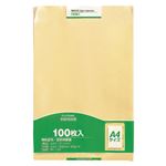 （業務用セット） 再生紙クラフト封筒 100枚パック入 PK-128 100枚入 【×3セット】