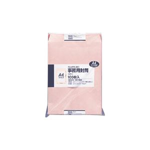 （業務用セット） クラフト封筒カラー（100枚パック） 角2 PK-121P ピンク 100枚入 【×2セット】