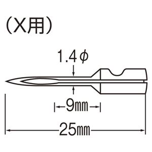 （業務用セット） バノック 値札ラベル取付器 交換針 N-X 3本入 【×2セット】
