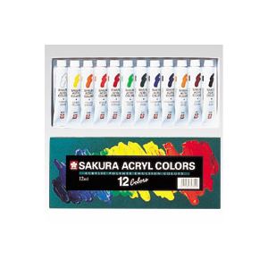 （業務用セット） サクラクレパス アクリルカラー ラミネートチューブ ACW12 1セット 【×2セット】