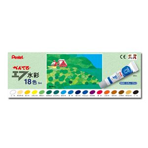 （業務用セット） ぺんてる エフ水彩 ラミネートチューブ入 WFR-18 入 【×3セット】