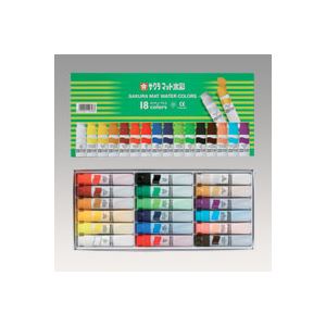 （業務用セット） サクラクレパス マット水彩 不透明水彩 ポリチューブ入 MW18PE 入 【×2セット】