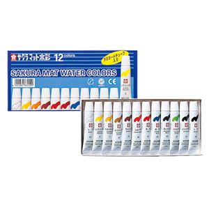 （業務用セット） サクラクレパス マット水彩 不透明水彩 ラミネートチューブ入 EMW12 入 【×5セット】