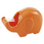 （業務用セット） ニチバン セロテープ[R]ぞうさんカッター ポップカラー （小巻テープカッター付）巻芯径25mm CT-15ZAO アプリコットオレンジ 1個入 【×10セット】