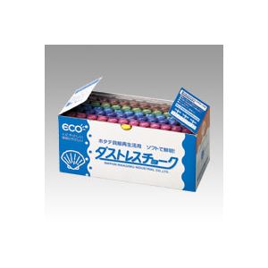 （業務用セット） 日本理化学 ダストレスチョーク DCC-72-6C 赤 青 緑 黄 茶 紫各12本 72本入 【×2セット】