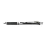 （業務用セット） ぺんてる ノック式エナージェル シルバー軸（0.5mm） BLN75Z-A 黒 1本入 【×10セット】