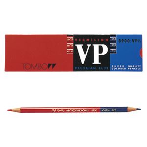 （業務用セット） トンボ鉛筆 赤青鉛筆 8900-VP7／3 朱藍7：3 12本入 【×3セット】