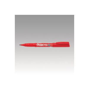 （業務用セット） ぺんてる ぺんてるペン 丸芯・細字（0.9mm） ENMS50-B 赤 1本入 【×30セット】