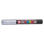 （業務用セット） 三菱鉛筆 ユニ ポスカ 極細（0.7mm） PC-1M.26 銀 1本入 【×10セット】