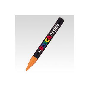 （業務用セット） 三菱鉛筆 ユニ ポスカ 細字（0.9-1.3mm） PC-3M.4 橙 1本入 【×10セット】