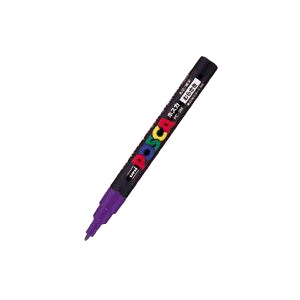 （業務用セット） 三菱鉛筆 ユニ ポスカ 細字（0.9-1.3mm） PC-3M.12 紫 1本入 【×10セット】