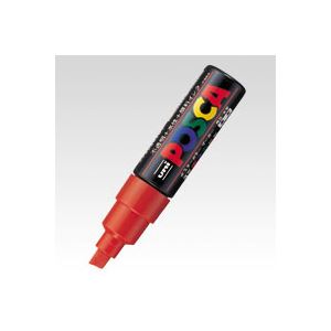 （業務用セット） 三菱鉛筆 ユニ ポスカ 太字角芯（8.0mm） PC-8K.15 赤 1本入 【×10セット】