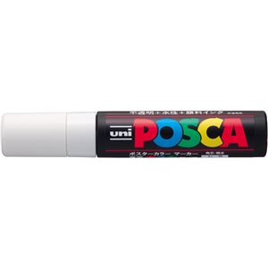 （業務用セット） 三菱鉛筆 ユニ ポスカ 極太角芯（15mm） PC-17K.1 白 1本入 【×5セット】