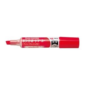 （業務用セット） ぺんてる ノックル 後端プッシュ式 太字平芯（7.0mm） EMWL6W-B 赤 1本入 【×10セット】