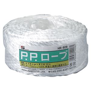 （業務用セット） 三友産業 ビニール紐 P.P.ロープ HR-928 1巻入 【×10セット】